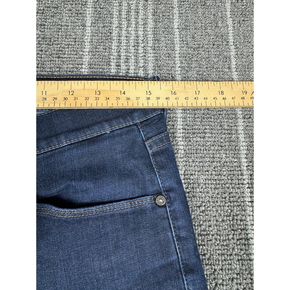 Mott & Bow Jeans Mens 32X34 Blue Denim Dark Wash Slim Straight Stretch - Picture 13 of 14